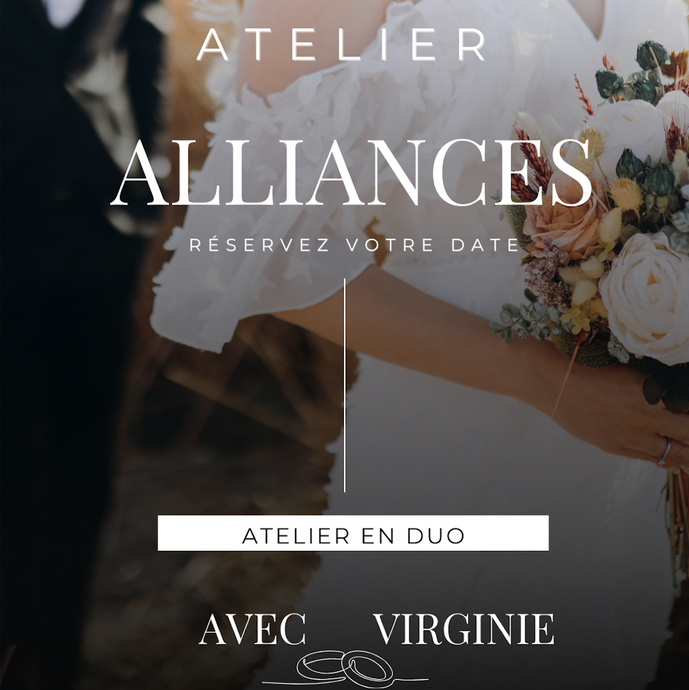 Atelier en duo (2H30 à 3h00) - Créer vos alliances de mariage