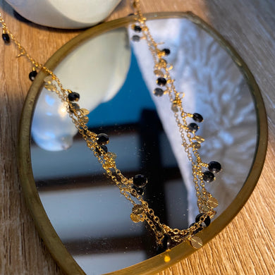 Collier Joe - Spinelle, Labradorite ou tourmaline multicolore