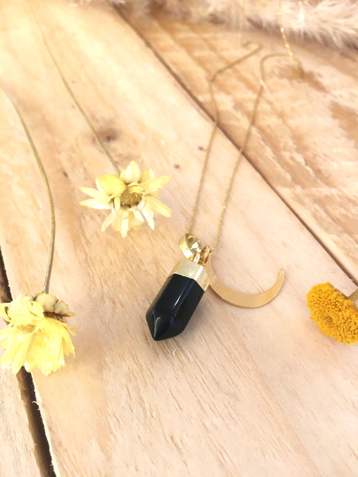 Collier - Pendule Obsidienne