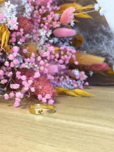 Bague martelée Absolute Fine - plaqué or - Collection Ørganik