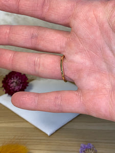 Bague Martelée "Mue" - Sertie de Rhodonite